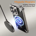 Oatsbasf Magsafe Phone Case Magnetic Phone Cover Anti-Collision Carbon Fibre Case for  14/15 Pro Max Mobile Accessories