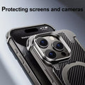 Oatsbasf Magsafe Phone Case Magnetic Phone Cover Anti-Collision Carbon Fibre Case for  14/15 Pro Max Mobile Accessories